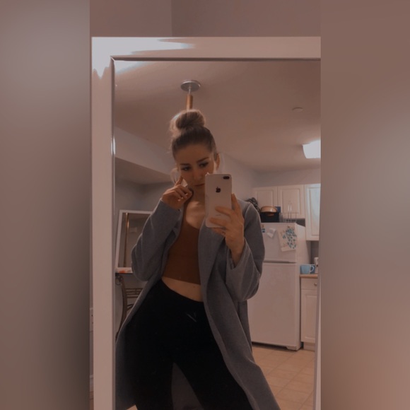 Knee Length Tie Up Business Outerwear Coat - Picture 4 of 5